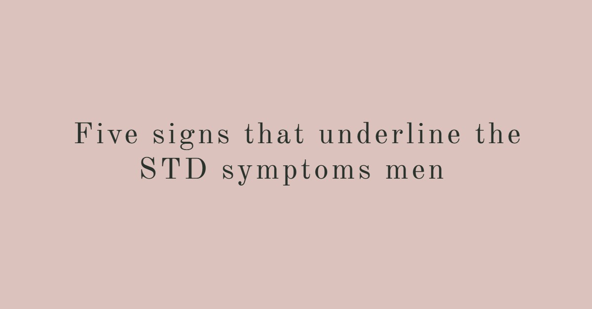 STD symptoms men