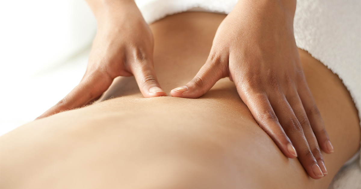 Massage treatment for back pain